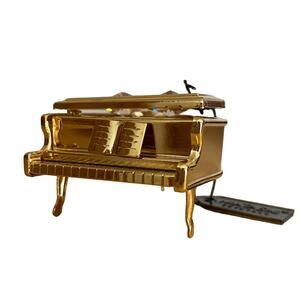 Matashi Crystals Gold Mini Grand Piano Ornament